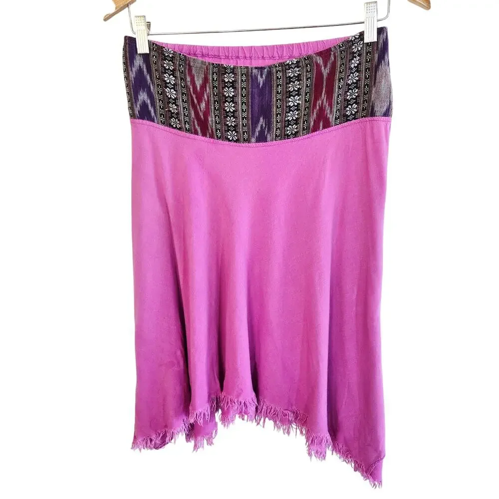 Size M (est.) – Handkerchief Hem Brocade Fairycore Skirt – Thailand